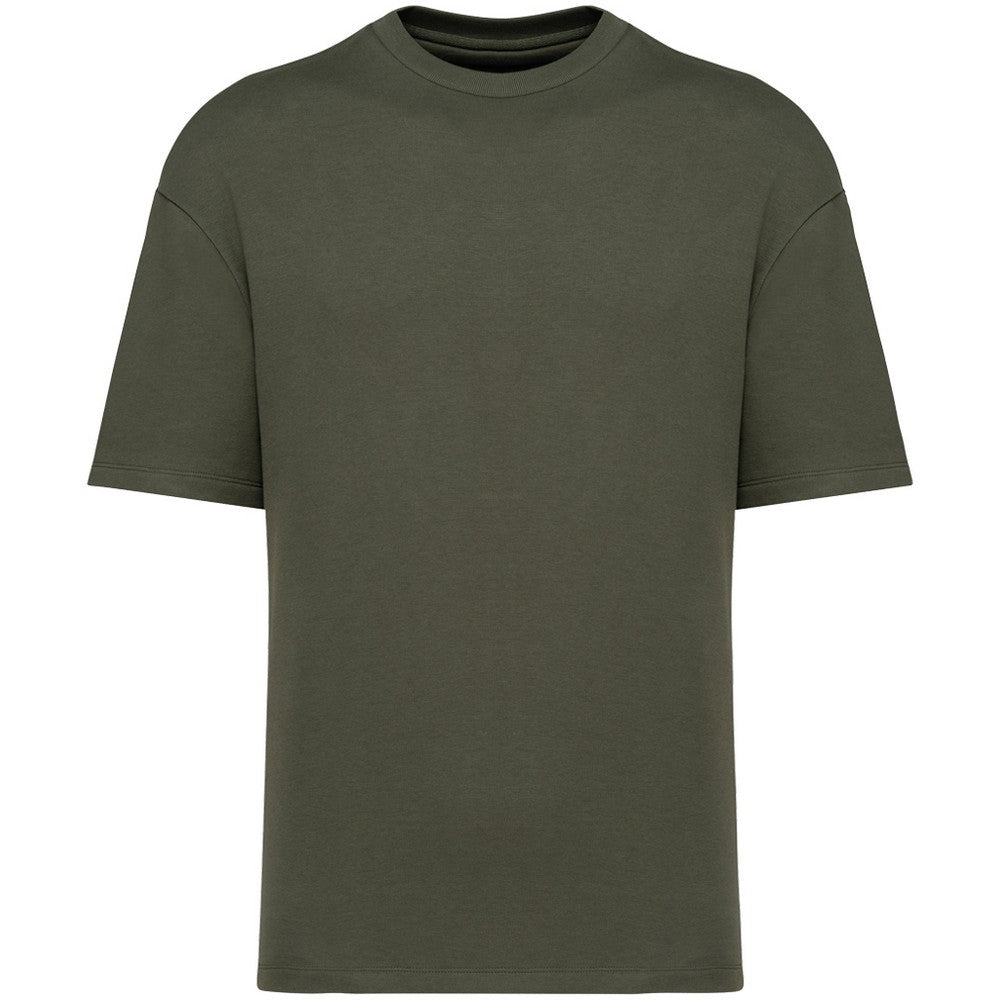 Khaki Green - Front - Native Spirit Mens French Terry T-Shirt
