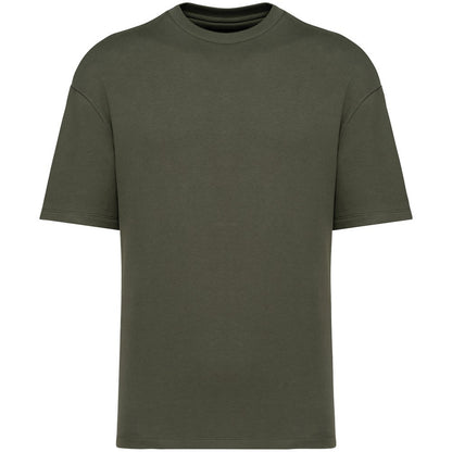 Khaki Green - Front - Native Spirit Mens French Terry T-Shirt