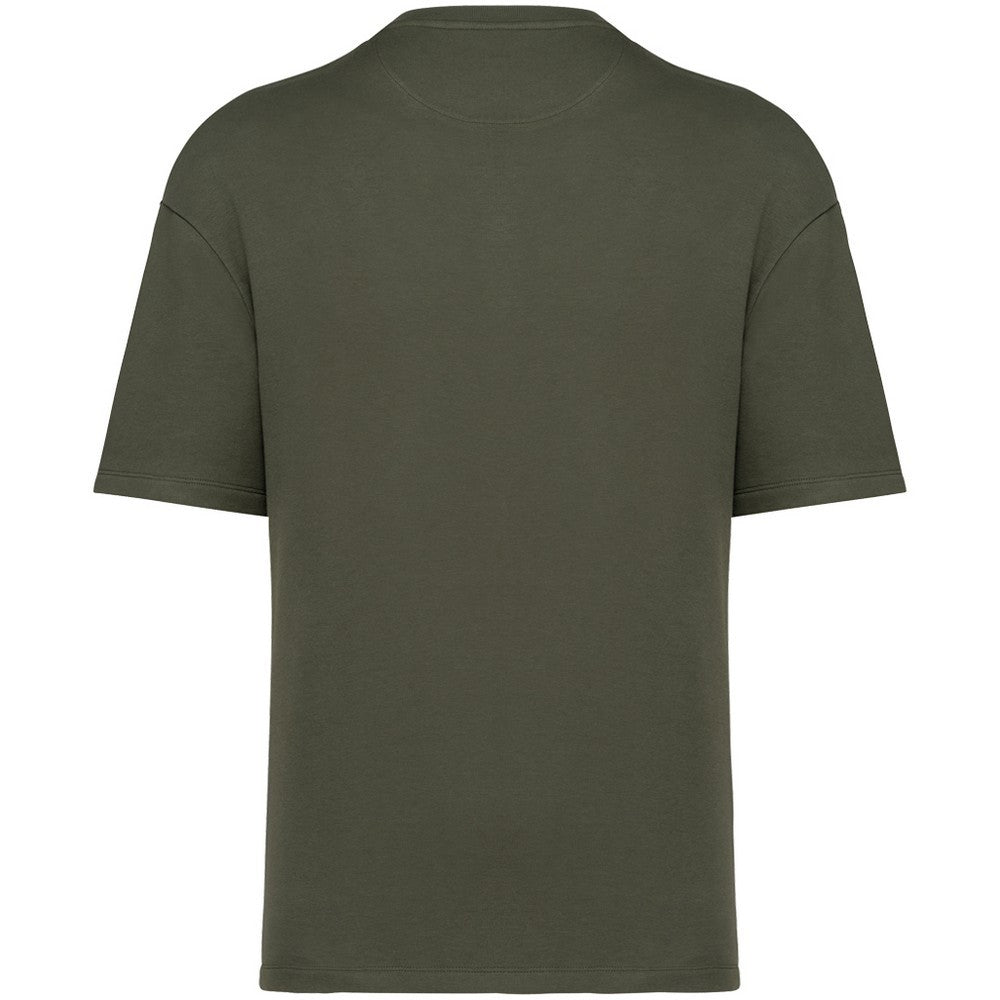 Khaki Green - Back - Native Spirit Mens French Terry T-Shirt