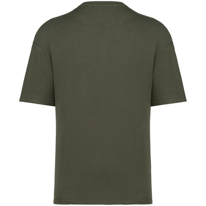 Khaki Green - Back - Native Spirit Mens French Terry T-Shirt