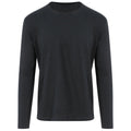 Jet Black - Front - Ecologie Mens Erawan Organic Long-Sleeved T-Shirt