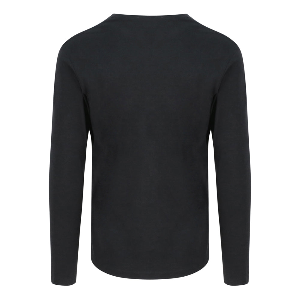 Jet Black - Back - Ecologie Mens Erawan Organic Long-Sleeved T-Shirt
