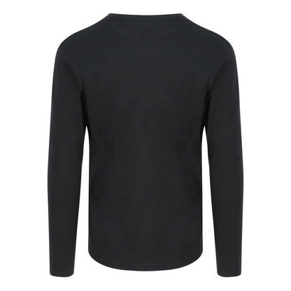 Jet Black - Back - Ecologie Mens Erawan Organic Long-Sleeved T-Shirt