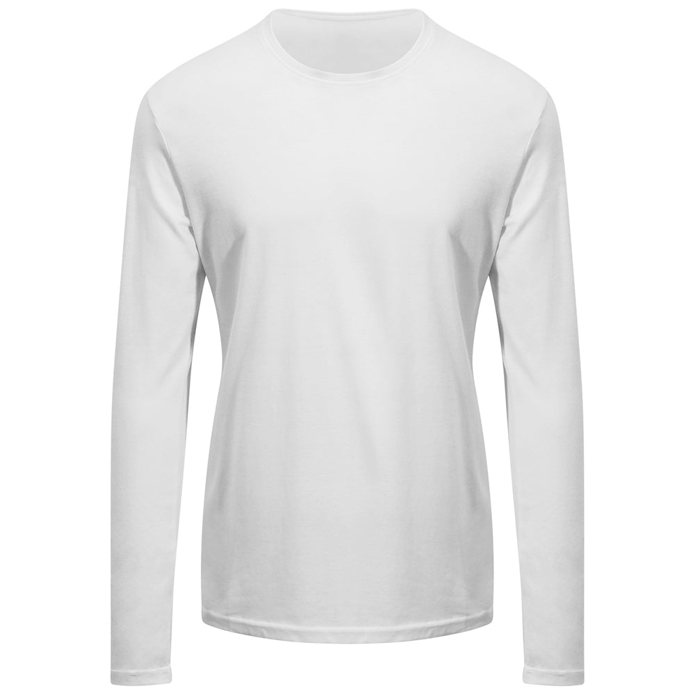 Arctic White - Front - Ecologie Mens Erawan Organic Long-Sleeved T-Shirt