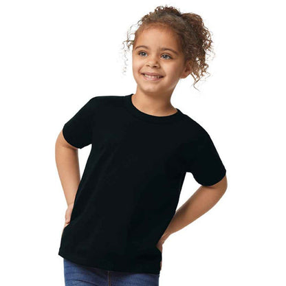 Black - Front - Gildan Childrens-Kids Plain Cotton Heavy T-Shirt