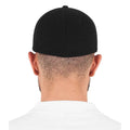Black - Back - Flexfit Unisex Adult Double Jersey Cap
