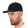 Black - Side - Flexfit Unisex Adult Double Jersey Cap