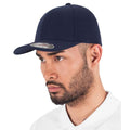Navy - Side - Flexfit Unisex Adult Double Jersey Cap