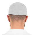 Heather Grey - Back - Flexfit Unisex Adult Double Jersey Cap