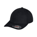 Black - Front - Flexfit Unisex Adult Double Jersey Cap