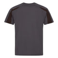 Charcoal-Jet Black - Back - AWDis Cool Mens Contrast Moisture Wicking T-Shirt