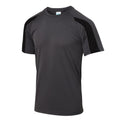 Charcoal-Jet Black - Side - AWDis Cool Mens Contrast Moisture Wicking T-Shirt