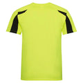 Electric Yellow-Jet Black - Back - AWDis Cool Mens Contrast Moisture Wicking T-Shirt
