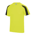 Electric Yellow-Jet Black - Side - AWDis Cool Mens Contrast Moisture Wicking T-Shirt