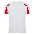Arctic White-Fire Red - Back - AWDis Cool Mens Contrast Moisture Wicking T-Shirt