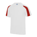 Arctic White-Fire Red - Side - AWDis Cool Mens Contrast Moisture Wicking T-Shirt