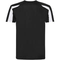 Jet Black-Arctic White - Back - AWDis Cool Mens Contrast Moisture Wicking T-Shirt