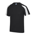 Jet Black-Arctic White - Side - AWDis Cool Mens Contrast Moisture Wicking T-Shirt