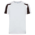 Arctic White-Jet Black - Front - AWDis Cool Mens Contrast Moisture Wicking T-Shirt