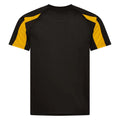 Jet Black-Gold - Back - AWDis Cool Mens Contrast Moisture Wicking T-Shirt