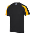 Jet Black-Gold - Side - AWDis Cool Mens Contrast Moisture Wicking T-Shirt