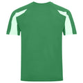 Kelly Green-Arctic White - Back - AWDis Cool Mens Contrast Moisture Wicking T-Shirt