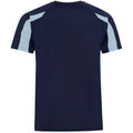 Oxford Navy-Sky Blue - Back - AWDis Cool Mens Contrast Moisture Wicking T-Shirt