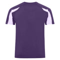 Purple-Arctic White - Back - AWDis Cool Mens Contrast Moisture Wicking T-Shirt