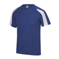 Royal Blue-Arctic White - Side - AWDis Cool Mens Contrast Moisture Wicking T-Shirt