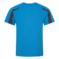 Sapphire Blue-Charcoal - Back - AWDis Cool Mens Contrast Moisture Wicking T-Shirt