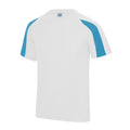 Arctic White-Sapphire Blue - Side - AWDis Cool Mens Contrast Moisture Wicking T-Shirt