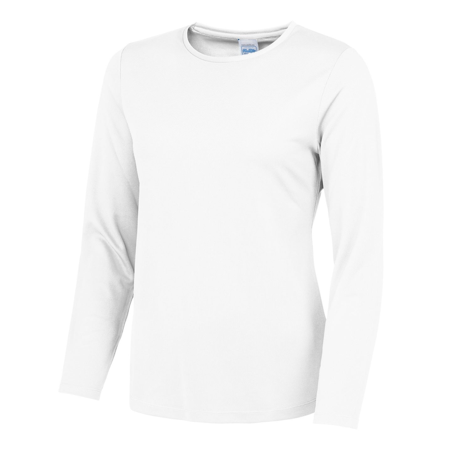 Arctic White - Front - AWDis Cool Womens-Ladies Girlie Long-Sleeved T-Shirt