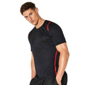 Black-Red - Side - Kustom Kit Mens Gamegear Cooltex T-Shirt