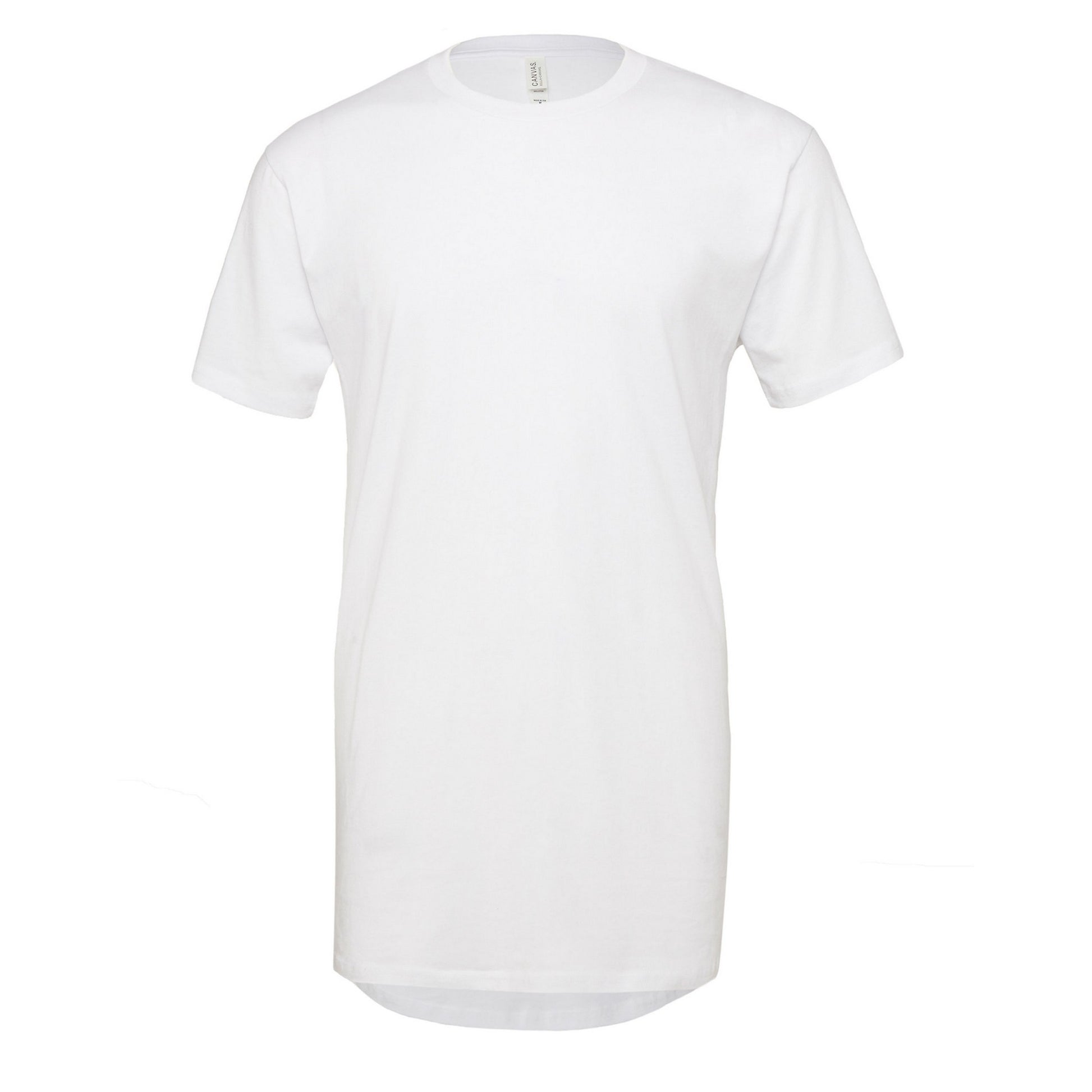 White - Front - Canvas Mens Urban Long Length T-Shirt