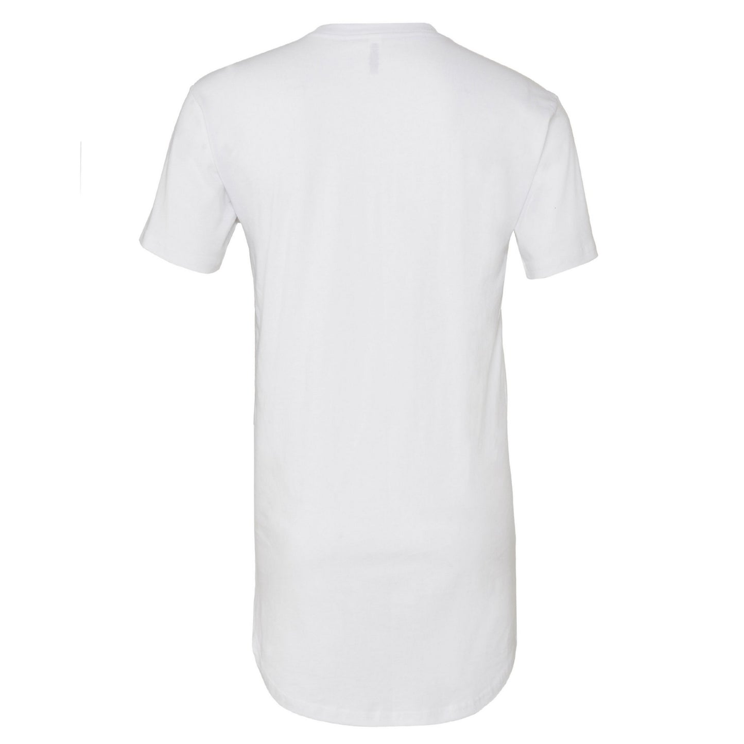 White - Back - Canvas Mens Urban Long Length T-Shirt