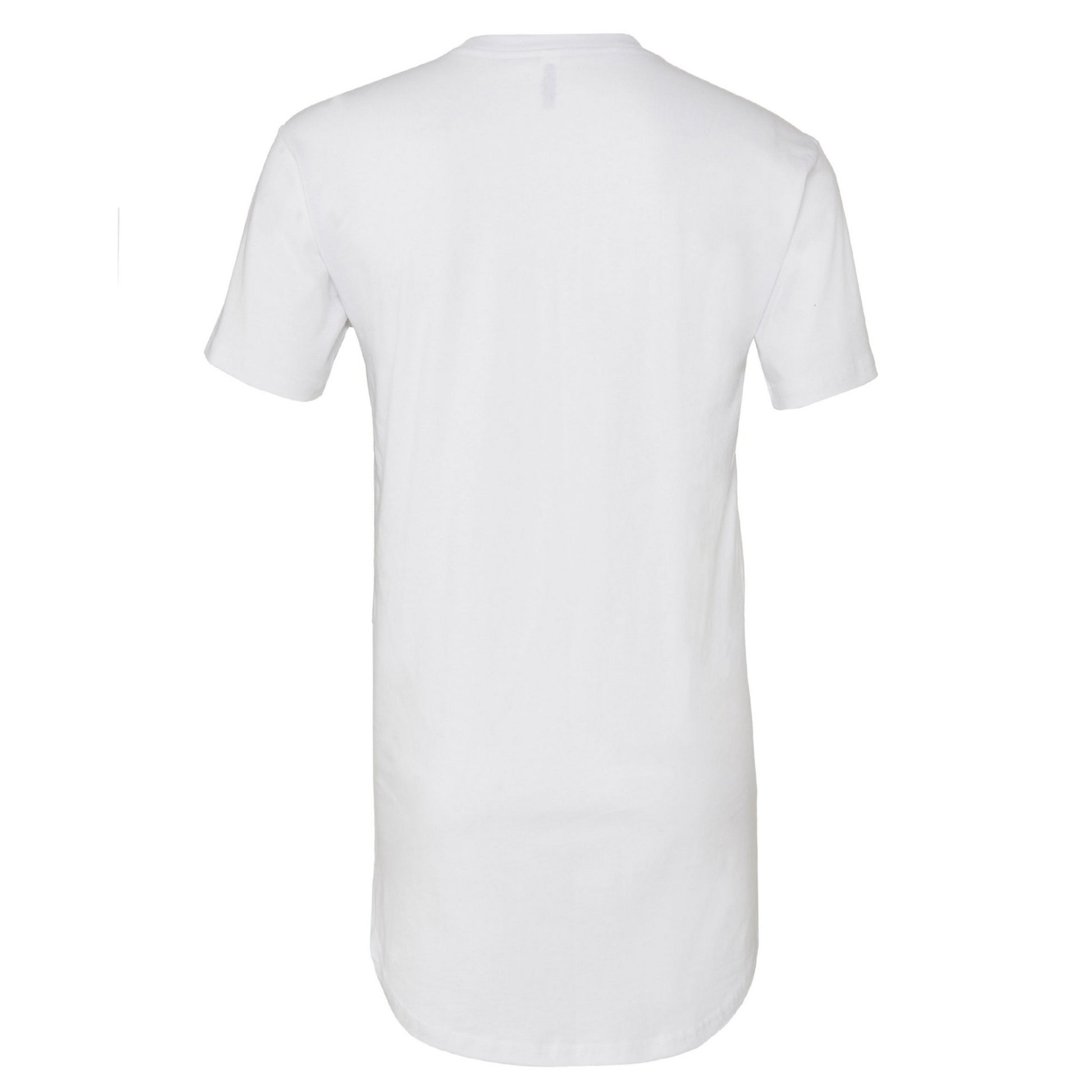 White - Back - Canvas Mens Urban Long Length T-Shirt