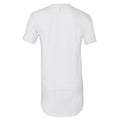 White - Back - Canvas Mens Urban Long Length T-Shirt