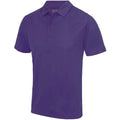 Purple - Front - AWDis Cool Mens Moisture Wicking Polo Shirt
