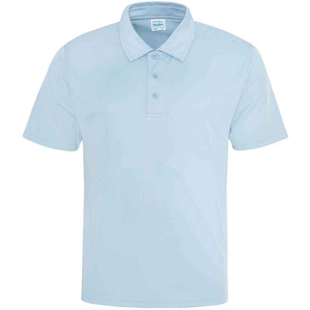 Sky Blue - Front - AWDis Cool Mens Moisture Wicking Polo Shirt