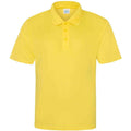Sun Yellow - Front - AWDis Cool Mens Moisture Wicking Polo Shirt
