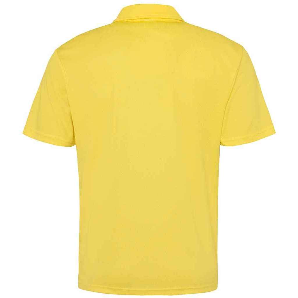 Sun Yellow - Back - AWDis Cool Mens Moisture Wicking Polo Shirt