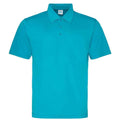 Turquoise Blue - Front - AWDis Cool Mens Moisture Wicking Polo Shirt