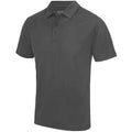 Charcoal - Front - AWDis Cool Mens Moisture Wicking Polo Shirt