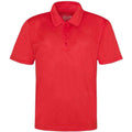 Fire Red - Front - AWDis Cool Mens Moisture Wicking Polo Shirt