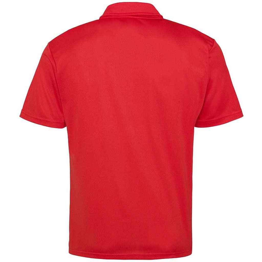 Fire Red - Back - AWDis Cool Mens Moisture Wicking Polo Shirt