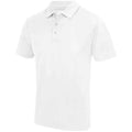 Arctic White - Front - AWDis Cool Mens Moisture Wicking Polo Shirt