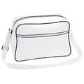 White-Black - Front - Bagbase Retro 18L Shoulder Bag