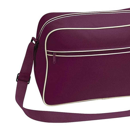 Burgundy-Sand - Back - Bagbase Retro 18L Shoulder Bag