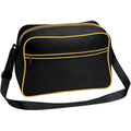 Black-Gold - Front - Bagbase Retro 18L Shoulder Bag