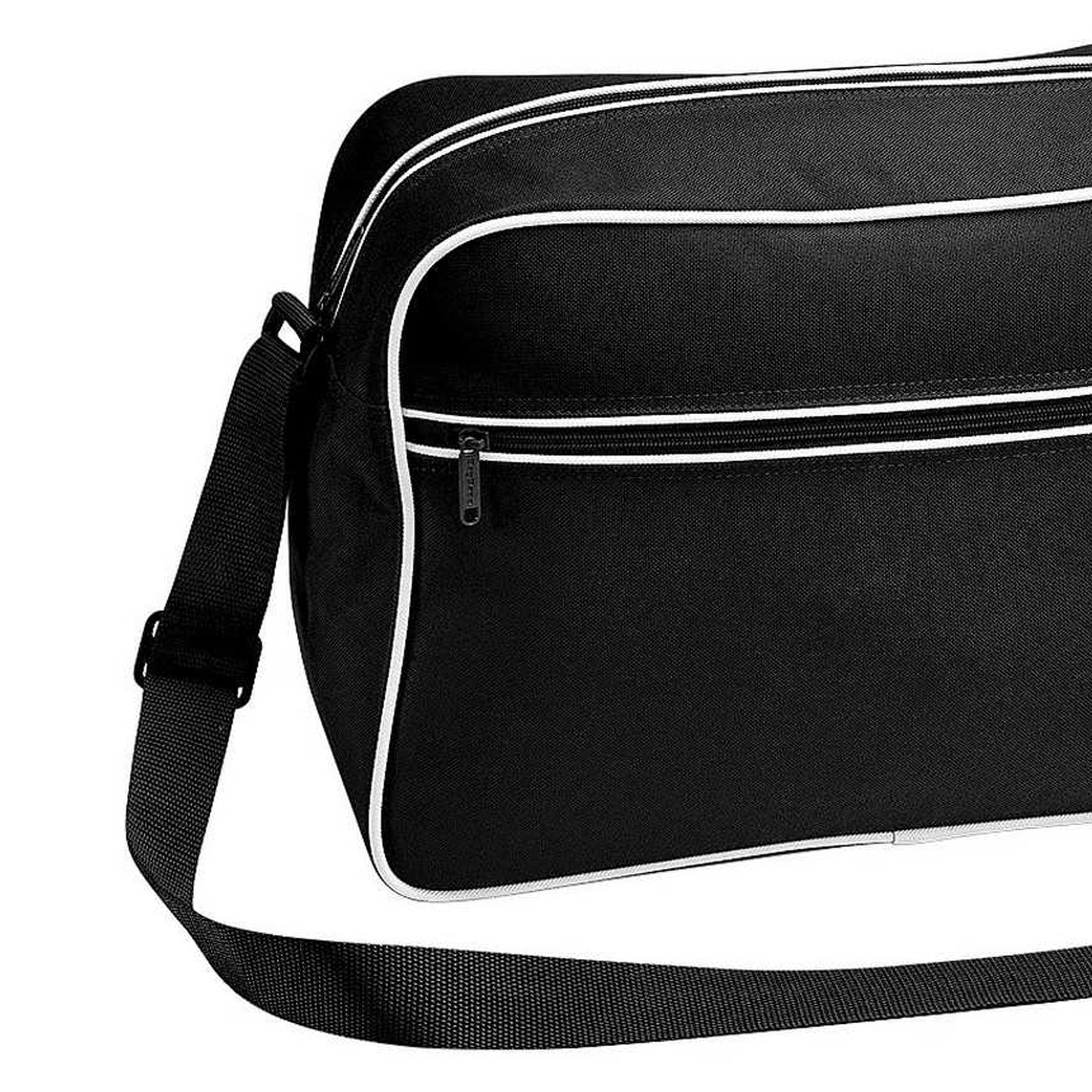 Black-White - Back - Bagbase Retro 18L Shoulder Bag
